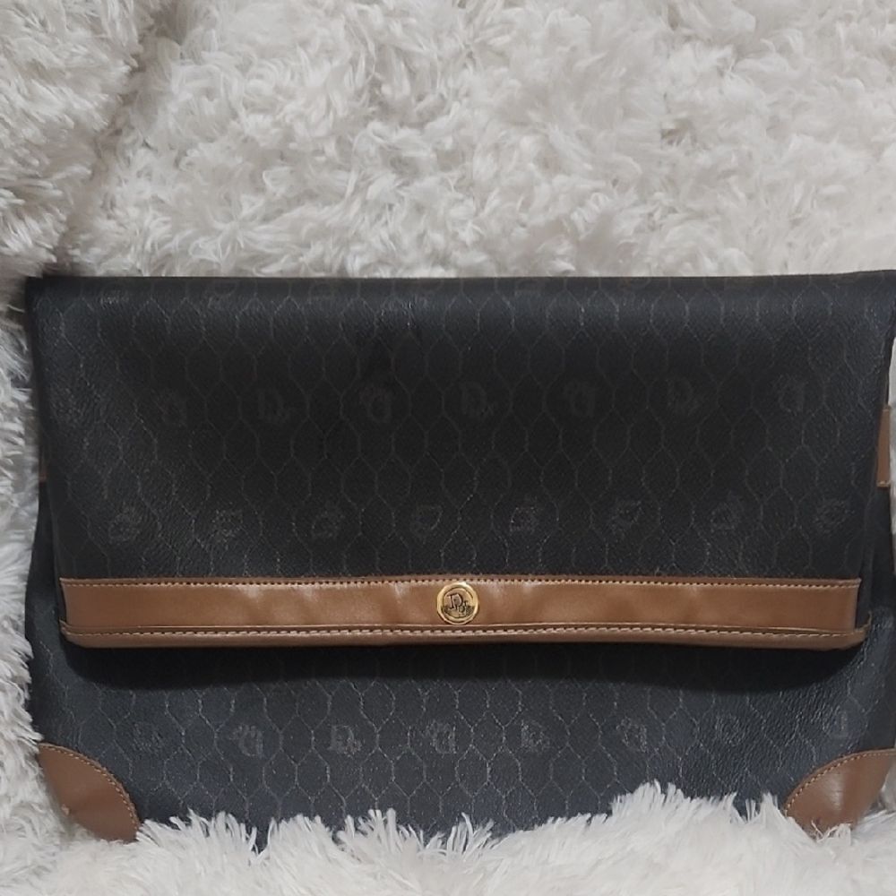 Dior Vintage Honeycomb Clutch With COA